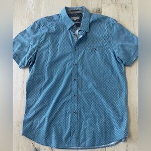 Ted Baker 100% Cotton Rinalin Short Sleeved Button Down